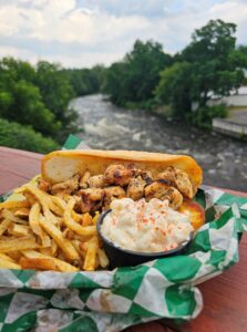 Chicken Spiedie at LD's on the River